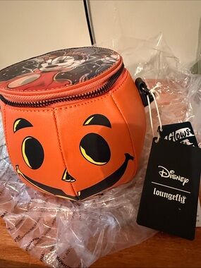Loungefly Orange Pumpkin Jack-O'-Lantern Kids Crossbody Bag